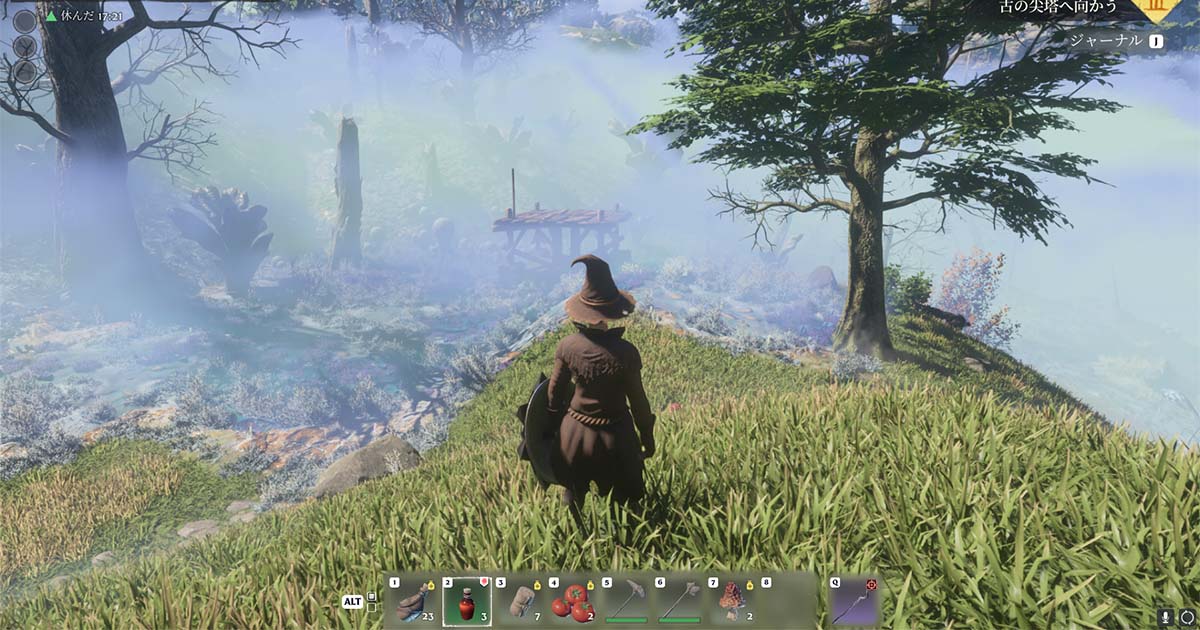 Enshroudedのゲームタイトルとエンバーベールのゲーム内画面