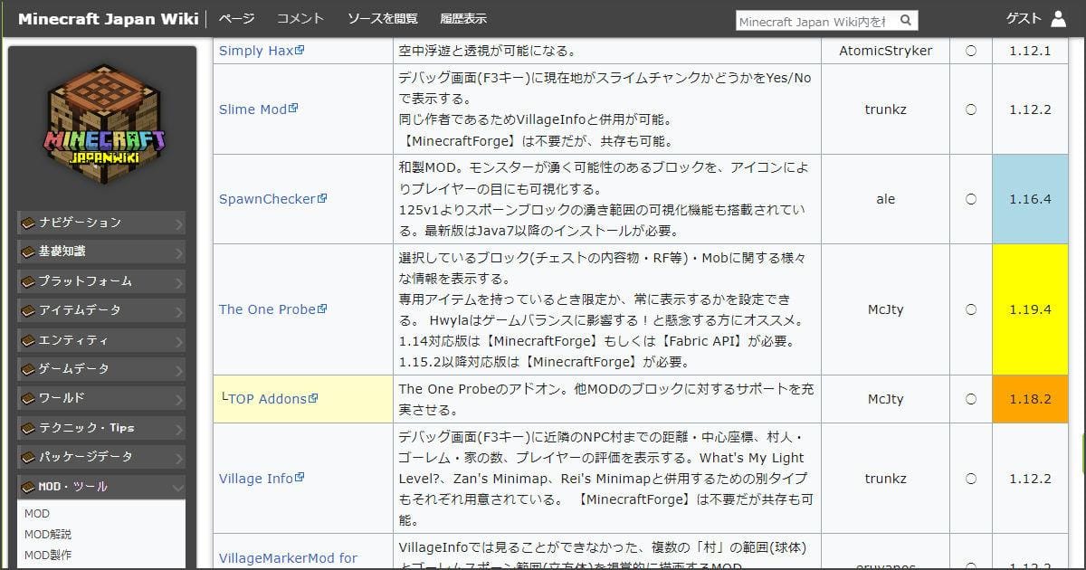 マイクラMODを導入して遊びの幅が広がった画面
