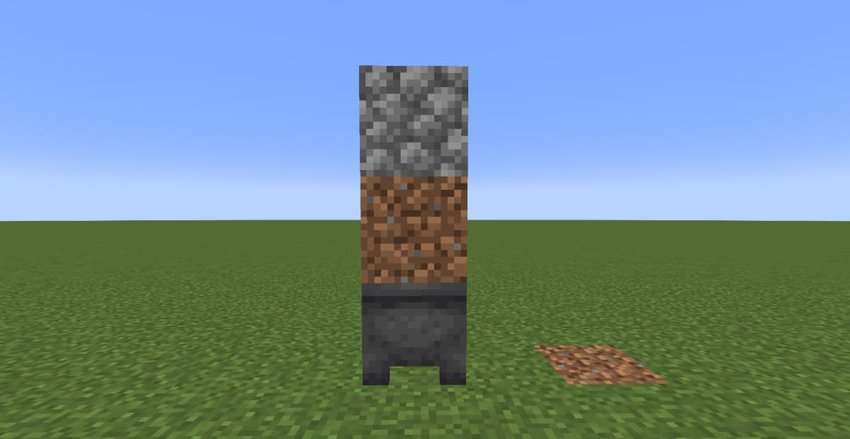 マイクラ無限溶岩生成機の鍾乳石設置手順(前半)