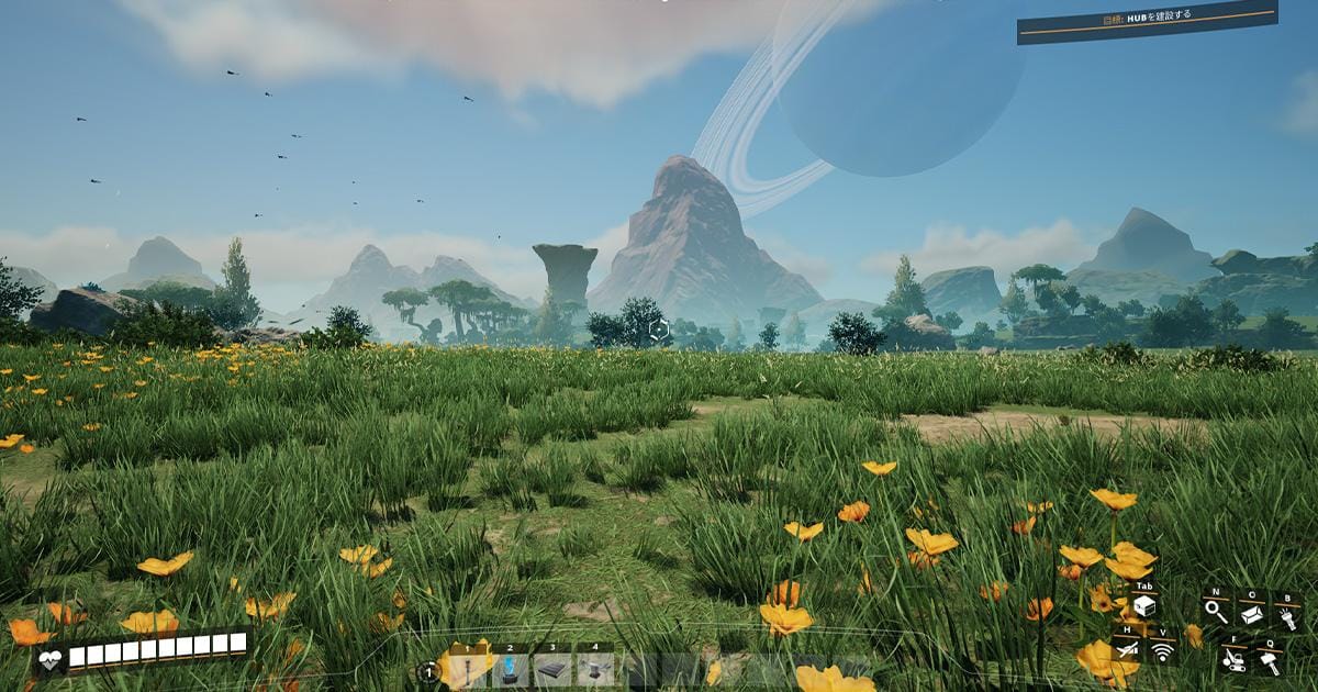 Satisfactoryのマルチプレイ接続成功画面：「ゲームに参加」クリック後のゲーム開始画面