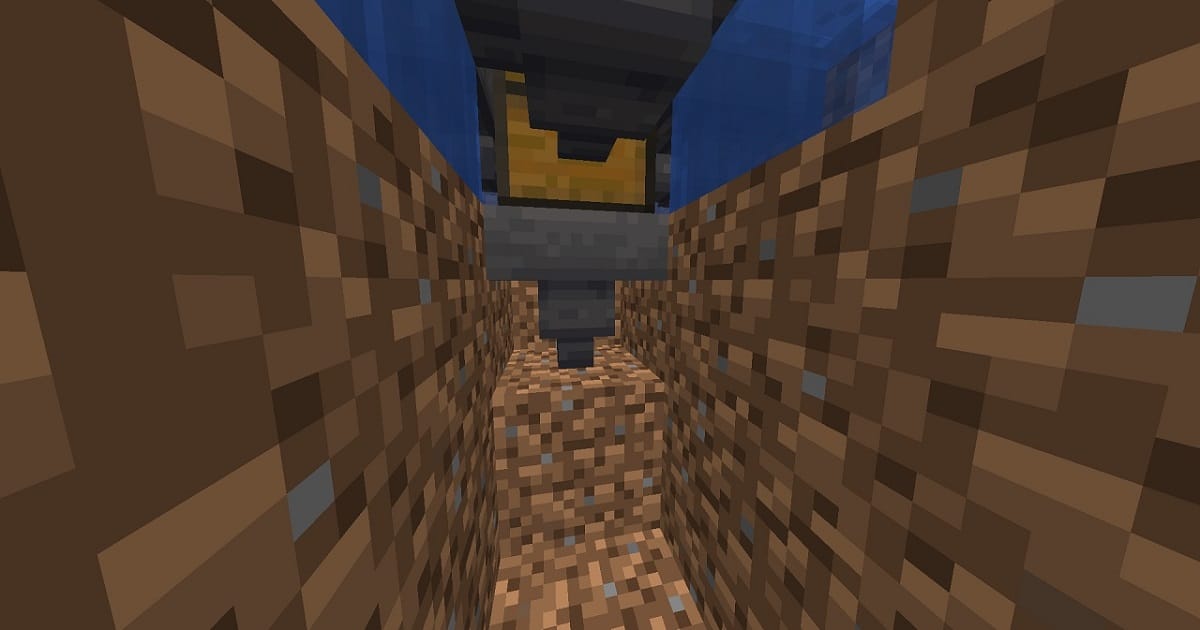 マイクラ全自動骨粉製造機手順10ホッパー下にコンポスターを設置するゲーム内画面