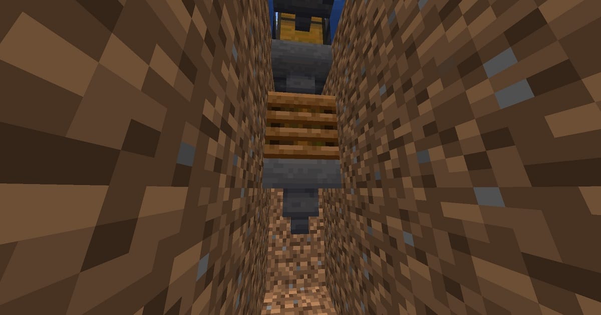 マイクラ全自動骨粉製造機手順12骨粉収納チェストを設置するゲーム内画面