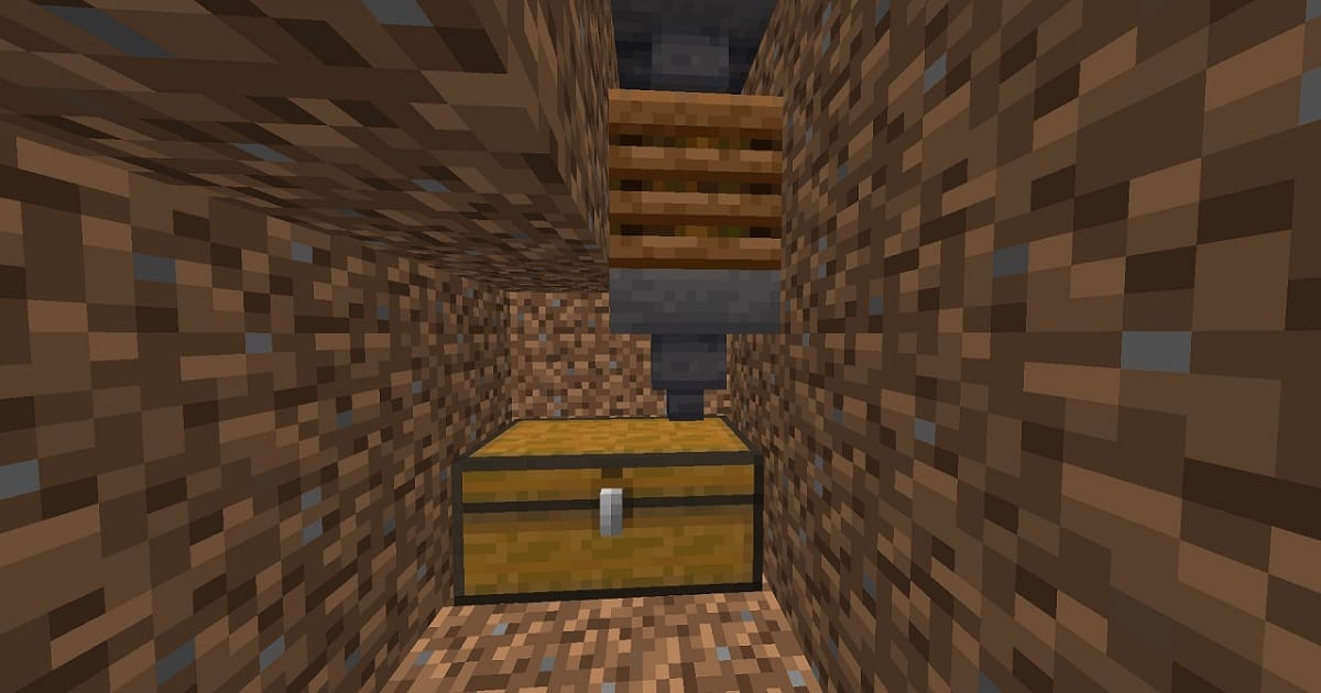 マイクラ全自動骨粉製造機手順13チェストの上に村人を配置するゲーム内画面